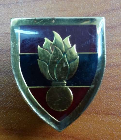 SADF School of engineers lapel badge. Pins intact