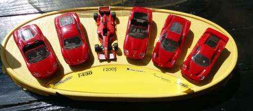 Shell V Power Collection of Ferrari Die cast cars