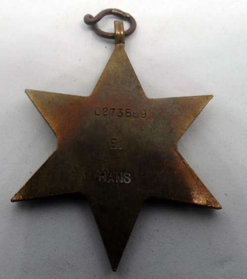 WW2  African Star To E Hans