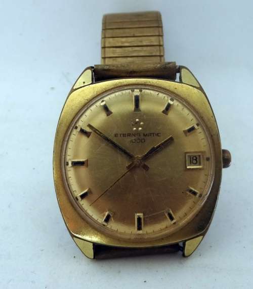Rare Eterna Matic 1000 Mechanical Winding Men's Works but needs service