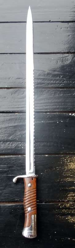 Rare German 1899 M1 Quill Wilhelm Erfurt Saw back Bayonet 52 cm blade