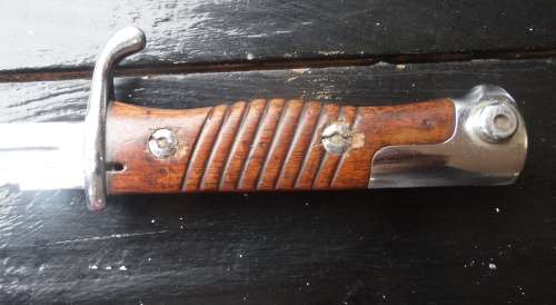 Rare German 1899 M1 Quill Wilhelm Erfurt Saw back Bayonet 52 cm blade