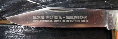Puma Senior 572. Brand new  Pocket Knife Main Blade 9cm