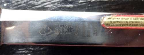 Puma 3573. Brand new Stag Boot Knife Main Blade 11cm With Puma Leather Sheath