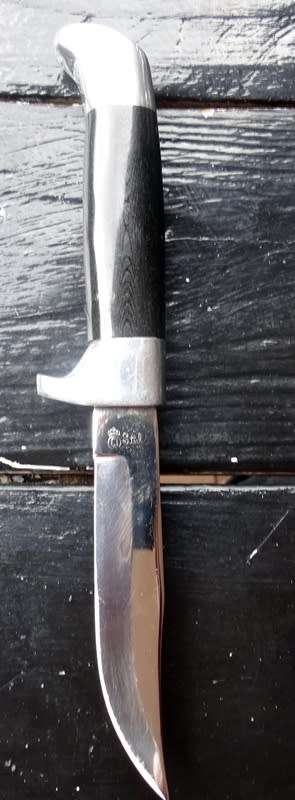 Queen steel  Brand new Stag Boot Knife Main Blade 11cm With Puma Leather Sheath