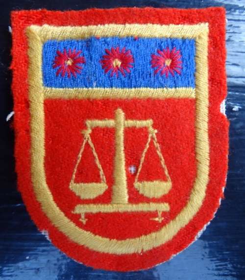 SADF NTVL Military Police Cloth Badge. Pins intact (23)