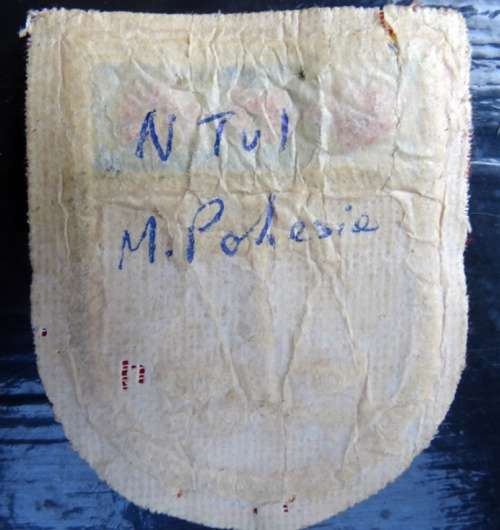 SADF NTVL Military Police Cloth Badge. Pins intact (23)