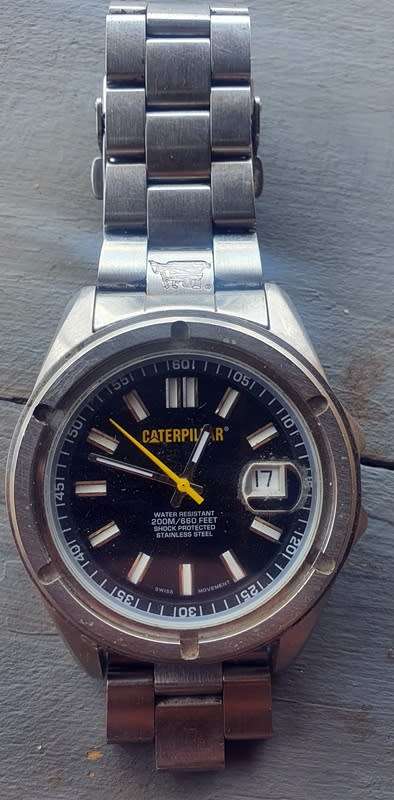 Catipilar Mens Wrist Watch Spares or Restoration (Q21)