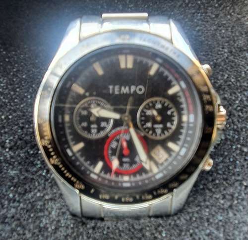 Tempo Chronograph Multi Functional Mens Wrist Watch Works (Q27)