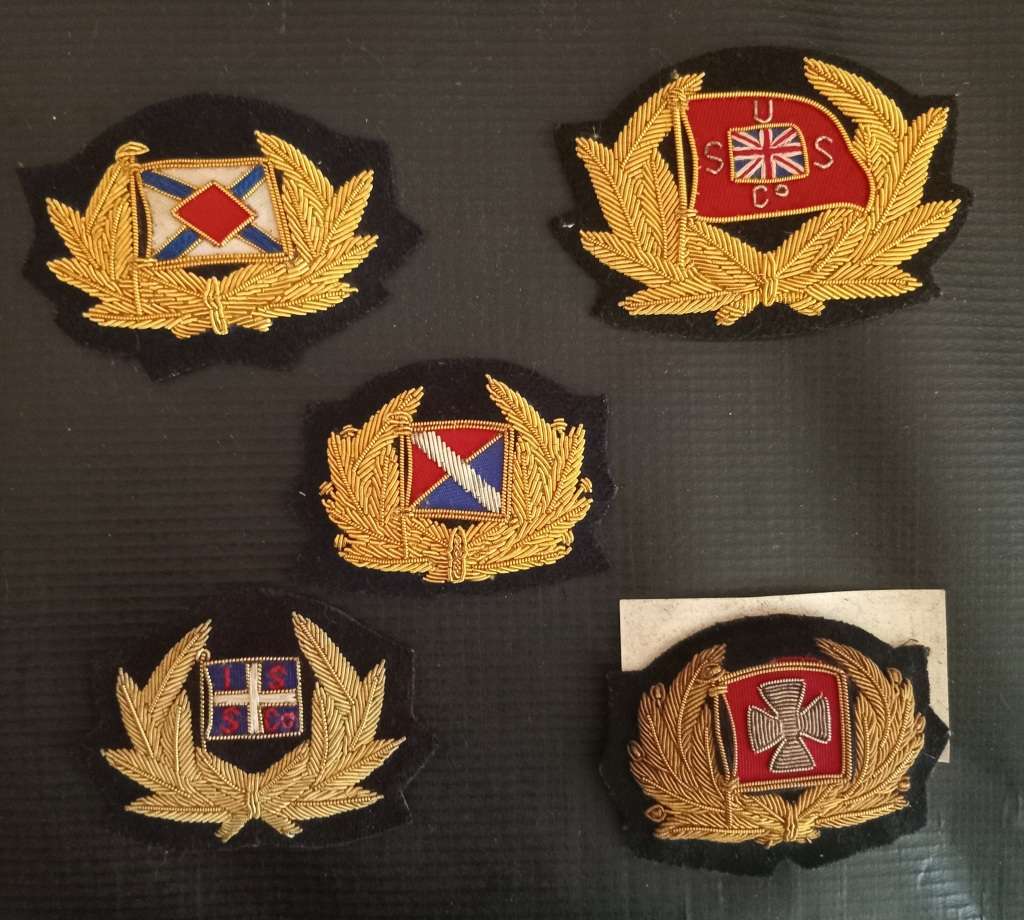 Merchant Navy Cap badges (4)