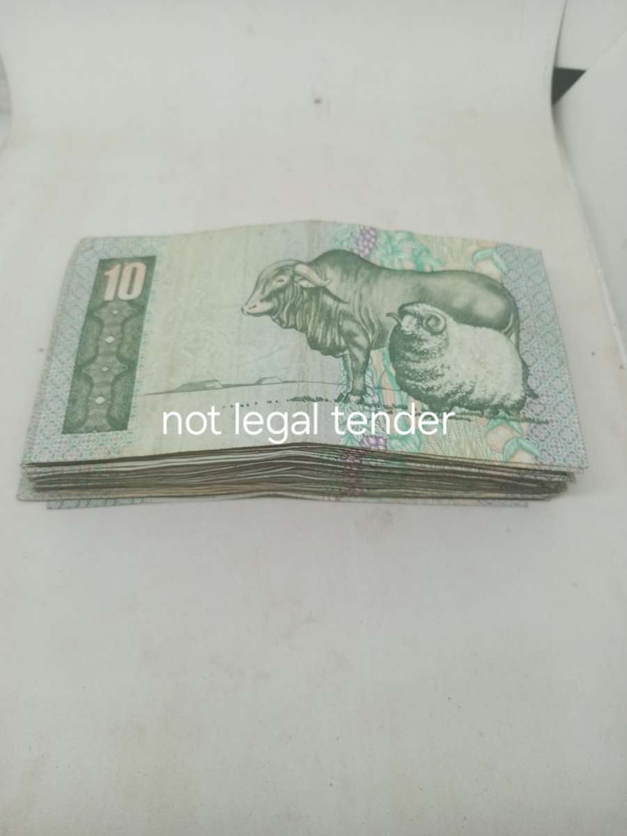 63 GPC de Kock and C Stals Ten Rand Banknote. Eng/Afr