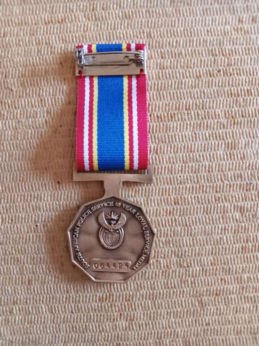 3 Full size Police 10 Years Loyal Service Medals. Bid per Medal