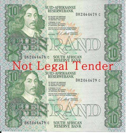 ## UNC C.L. Stals 1st Issue R10 * 2 in Sequence BK2464678-679 C ** Bid per note for the lot ##