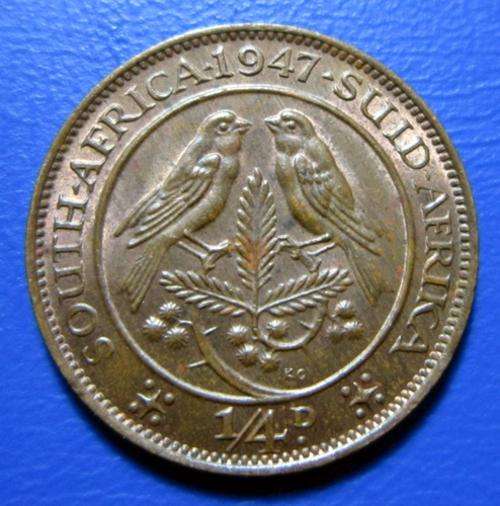 ## 1947 Suid Afrika 1/4 Penny/Farthing ##