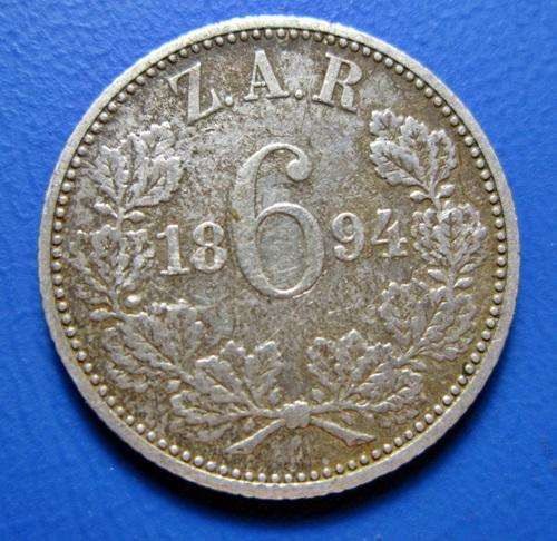 ## 1894 ZAR/South Africa 6D (Coin C) ##