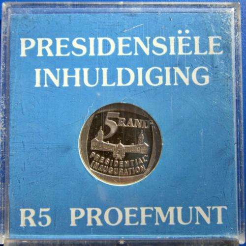 ## Proof 1994 South Africa Inauguration R5 in Blue Capsule ##