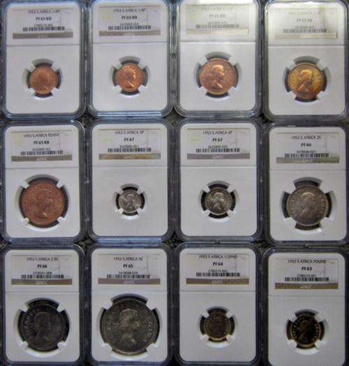 ## ** NGC Graded ** 1953 South Africa Graded Long Proof Set ## See Pictures