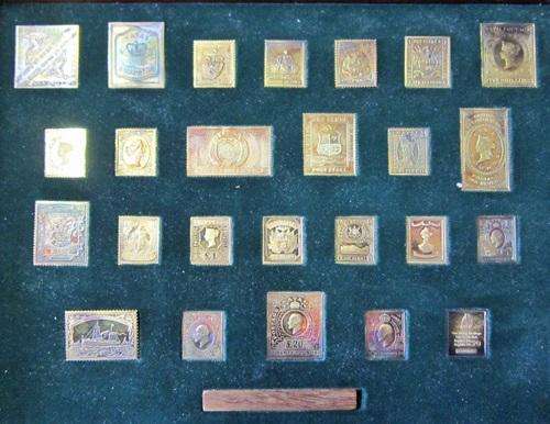 ## Stamps of Royalty - Queens Silver Jubilee Gold Plated STG Silver Set ##