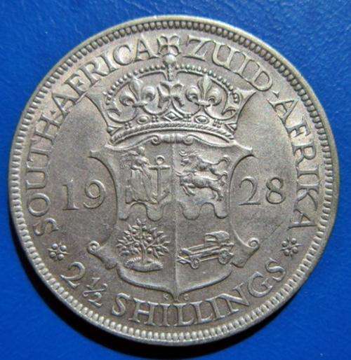 ## 1928 South Africa Silver 2 1/2 Shillings ##