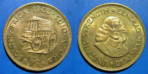 ## UNC 1963 South Africa 1 Cent ##
