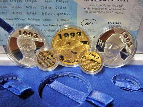 ## 2007 South Africa Protea Nobel Prize Winners Proof Set in SAM Box with COA ##