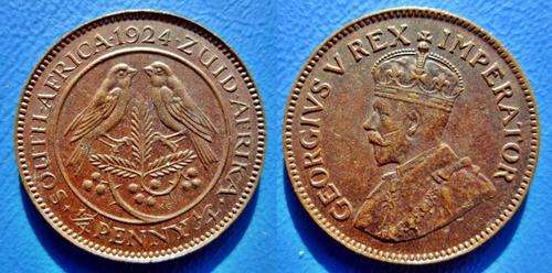 ## 1924 South Africa 1/4 Penny/Farthing ##