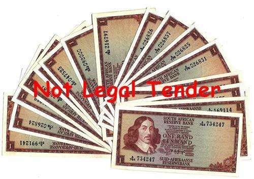 ## Collection of 18 x T.W. de Jongh 1st Issue R1 Notes ## Bid per note for the LOT