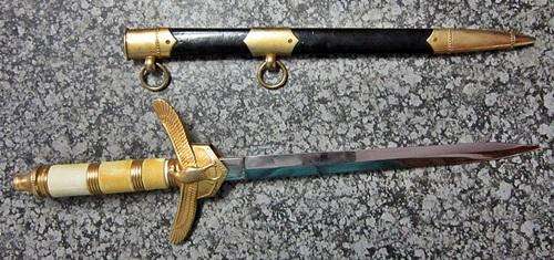 ## Military Issue WKC Solingen SAAF Ceremonial Dagger with Plastic Handle  ##