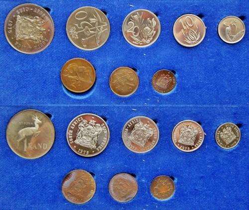 ## 1975 South Africa Short Proof Set with Silver R1 ##
