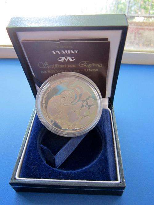 ## 1995 United Nations UN50 R2 in .925 Silver ##