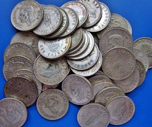 ## Collection of 45 x 50% Silver S.A. 5 Shillings/Crowns** Bid per Coin for the LOT ##