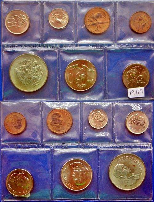 ## 1969 South Africa UNC Set/Mint Pack - English ##