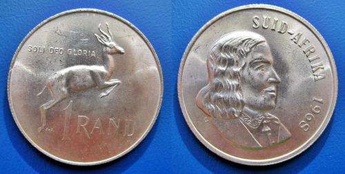 ## UNC 1968 South Africa Silver Afrikaans R1 ##