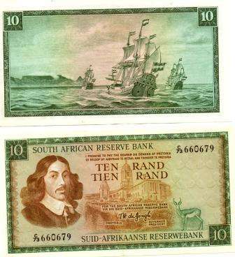 ## Unc South Africa T.W. De Jongh 1st Issue Ten rand notes ##