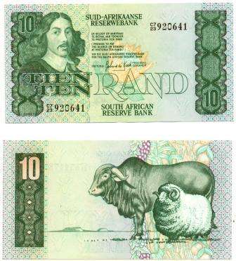 ## Unc South Africa G.C.P De Kock 3rd Issue Ten rand notes 1985 ##