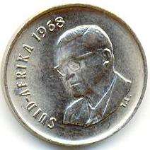 ## 1968 5c Suid Afrika Coin ##