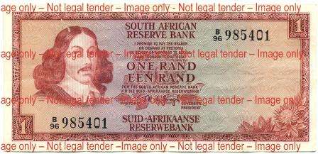 ## One Rand TW de Jongh Banknotes ##