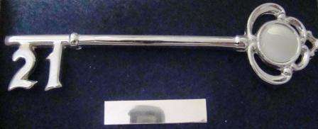## 21st Birthday Key in a Box with Name Plate that can be engraved ##