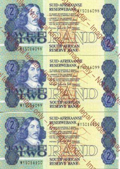 ## SA UNC Gerhard de Kock Replacement  R2 note WY 5016098-5016100 ##