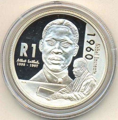 ##  Proof Albert Luthule Silver R1 in Capsule ##