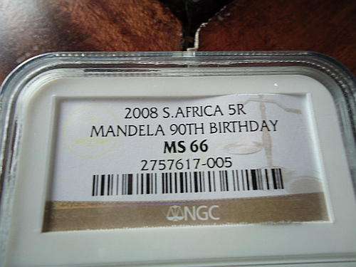 MANDELA MS66 BIRTHDAY COIN