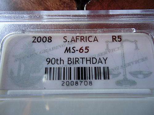 MANDELA 2008 ms65 SACGS