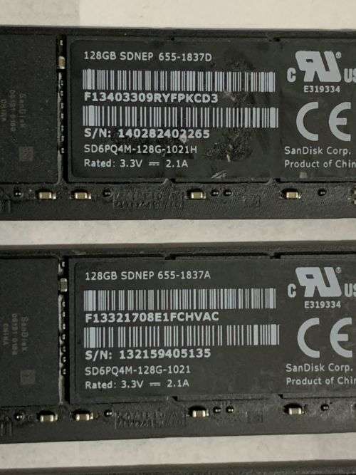 Sandisk 128GB SDNEP SSD for MacBook Pro/Air A1465/A1466/A1502