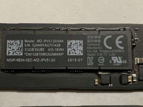 Samsung 512GB SSUBX SSD for 2013 - 2016 MacBook Air/Pro A1465/A1466/A1502/A1398