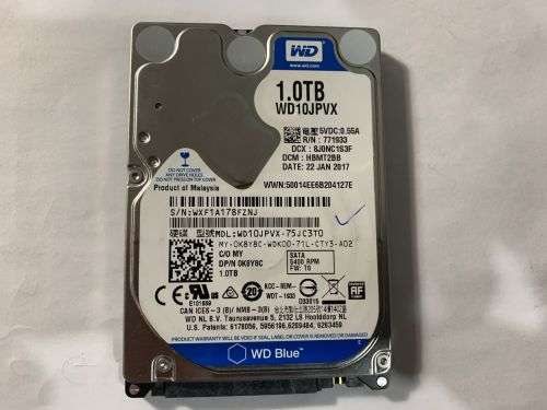 WD BLUE 1TB LAPTOP HDD