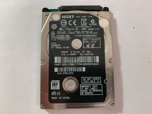HGST 500GB LAPTOP HDD
