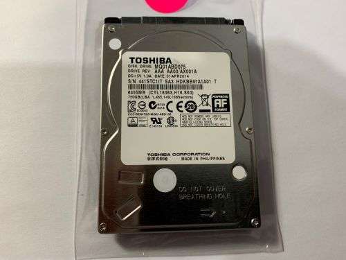 TOSHIBA 750GB LAPTOP HDD