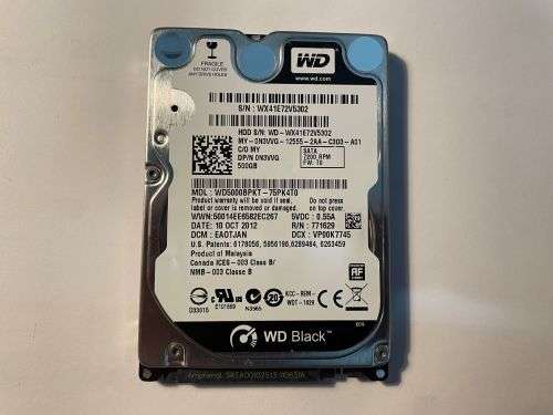 WD BLACK 500GB LAPTOP HDD