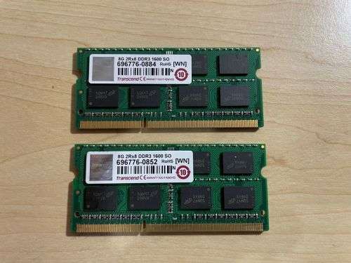 TRANSCEND 8GB DDR3 LAPTOP MEMORY