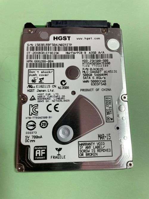 HGST 500GB Laptop HDD